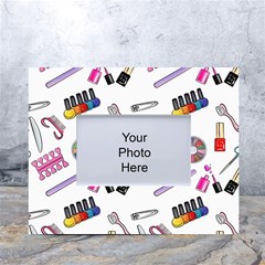 Manicure Nail Pedicure White Tabletop Photo Frame 4 x6  by SychEva