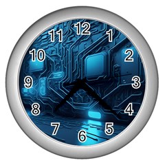 Technology Modern Wall Clock (silver)