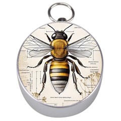 Bee Beekeeping Silver Compasses by Simbadda