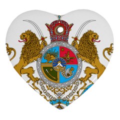 Imperial Coat Of Arms Of Iran, 1932-1979 Heart Ornament (two Sides) by abbeyz71