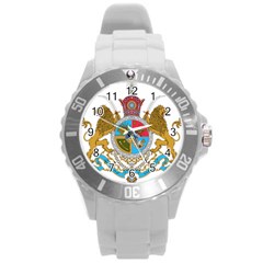 Imperial Coat Of Arms Of Iran, 1932-1979 Round Plastic Sport Watch (l) by abbeyz71