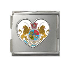 Imperial Coat Of Arms Of Iran, 1932-1979 Mega Link Heart Italian Charm (18mm) by abbeyz71