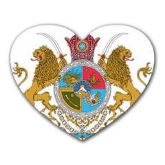 Imperial Coat Of Arms Of Iran, 1932-1979 Heart Mousepad by abbeyz71