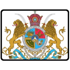 Imperial Coat Of Arms Of Iran, 1932-1979 Two Sides Fleece Blanket (large) by abbeyz71