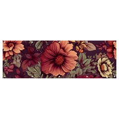 Flowers Pattern Banner And Sign 12  X 4 