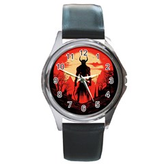 Demon Halloween Round Metal Watch