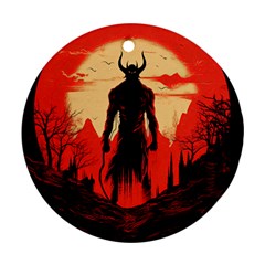 Demon Halloween Ornament (Round)