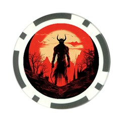 Demon Halloween Poker Chip Card Guard