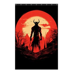 Demon Halloween Shower Curtain 48  x 72  (Small) 