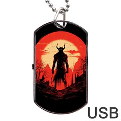 Demon Halloween Dog Tag Usb Flash (two Sides)