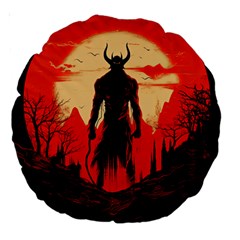 Demon Halloween Large 18  Premium Round Cushions