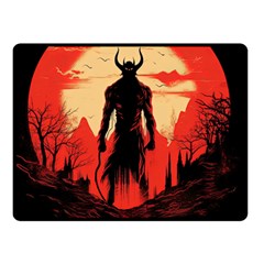 Demon Halloween Two Sides Fleece Blanket (Small)