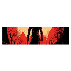 Demon Halloween Oblong Satin Scarf (16  x 60 )