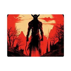 Demon Halloween Premium Plush Fleece Blanket (Mini)