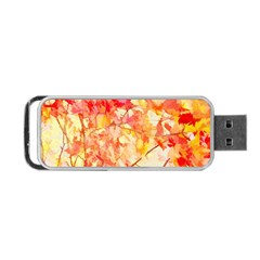 Monotype Art Pattern Leaves Colored Autumn Portable Usb Flash (one Side) by Amaryn4rt