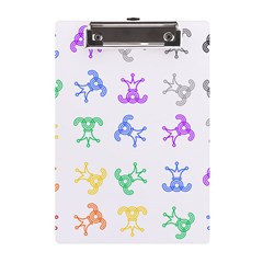 Rainbow Clown Pattern A5 Acrylic Clipboard by Amaryn4rt