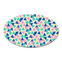 Pop Triangles Oval Magnet