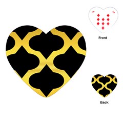 Seamless Gold Pattern Playing Cards Single Design (heart) by Amaryn4rt