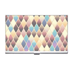 Abstract Colorful Diamond Background Tile Business Card Holder by Amaryn4rt