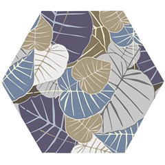 Ackground Leaves Desktop Wooden Puzzle Hexagon by Amaryn4rt