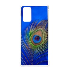 Blue Peacock Feather Samsung Galaxy Note 20 Tpu Uv Case