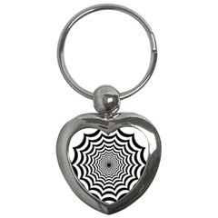 Spider Web Hypnotic Key Chain (heart)