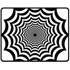 Spider Web Hypnotic Fleece Blanket (medium) by Amaryn4rt