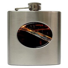 Highway Night Lighthouse Car Fast Hip Flask (6 Oz) by Amaryn4rt