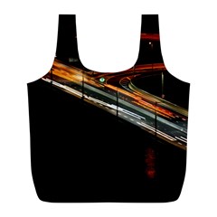 Highway Night Lighthouse Car Fast Full Print Recycle Bag (L)