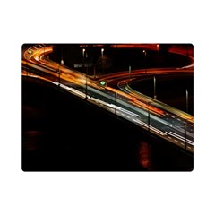 Highway Night Lighthouse Car Fast Premium Plush Fleece Blanket (Mini)