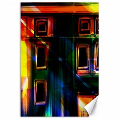 Architecture City Homes Window Canvas 12  X 18  by Amaryn4rt