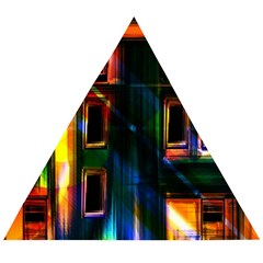 Architecture City Homes Window Wooden Puzzle Triangle by Amaryn4rt