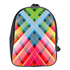 Graphics Colorful Colors Wallpaper Graphic Design School Bag (Large)