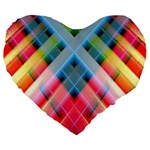 Graphics Colorful Colors Wallpaper Graphic Design Large 19  Premium Heart Shape Cushions Front