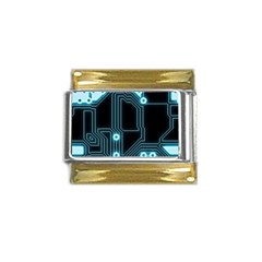 A Completely Seamless Background Design Circuitry Gold Trim Italian Charm (9mm) by Amaryn4rt