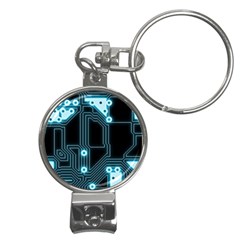 A Completely Seamless Background Design Circuitry Nail Clippers Key Chain by Amaryn4rt