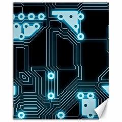 A Completely Seamless Background Design Circuitry Canvas 11  X 14  by Amaryn4rt