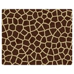 Giraffe Animal Print Skin Fur Two Sides Premium Plush Fleece Blanket (Medium) 60 x50  Blanket Back