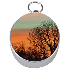 Twilight Sunset Sky Evening Clouds Silver Compasses by Amaryn4rt