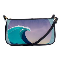 Tsunami Tidal Wave Wave Minimalist Ocean Sea 4 Shoulder Clutch Bag by Wegoenart