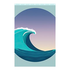 Tsunami Tidal Wave Wave Minimalist Ocean Sea 4 Shower Curtain 48  X 72  (small) 