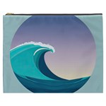 Tsunami Tidal Wave Wave Minimalist Ocean Sea 4 Cosmetic Bag (XXXL) Front