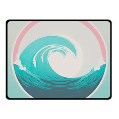Tidal Wave Ocean Sea Tsunami Wave Minimalist Fleece Blanket (small)