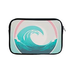 Tidal Wave Ocean Sea Tsunami Wave Minimalist Apple Ipad Mini Zipper Cases by Wegoenart