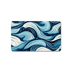 Pattern Ocean Waves Arctic Ocean Blue Nature Sea Magnet (name Card) by Wegoenart