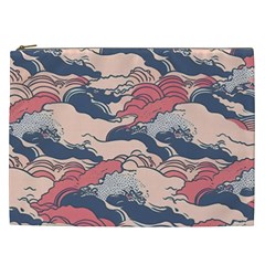 Waves Ocean Sea Water Pattern Rough Seas Cosmetic Bag (xxl) by Wegoenart