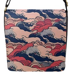 Waves Ocean Sea Water Pattern Rough Seas Flap Closure Messenger Bag (S)