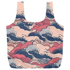 Waves Ocean Sea Water Pattern Rough Seas Full Print Recycle Bag (xxl) by Wegoenart