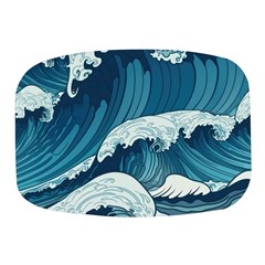 Waves Ocean Sea Pattern Water Tsunami Rough Seas Mini Square Pill Box by Wegoenart