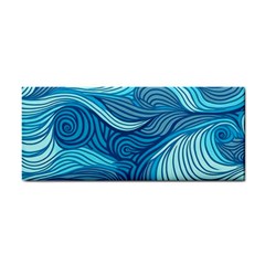 Ocean Waves Sea Abstract Pattern Water Blue Hand Towel by Wegoenart